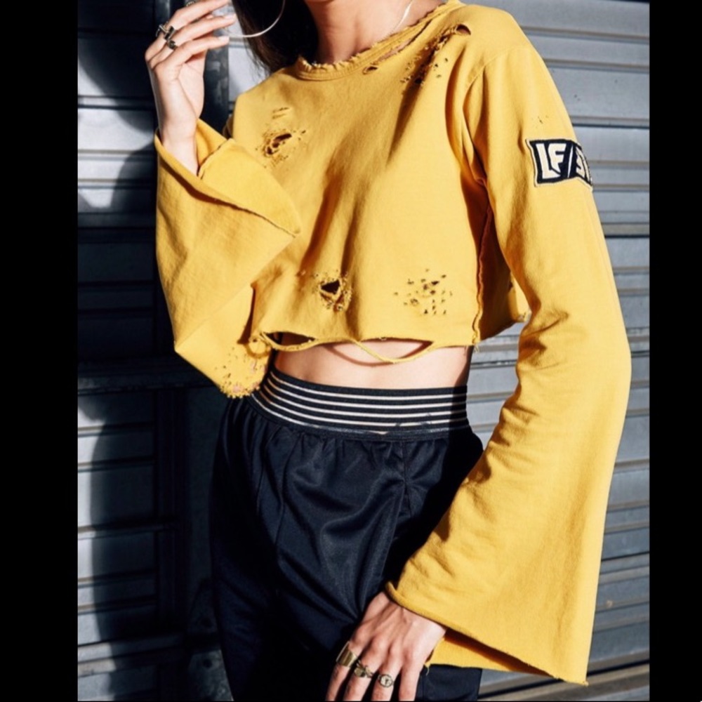 LF long sleeve cropped - cute rips